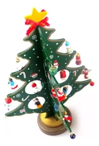 Arbol Navideño De Madera Escritorio Mini Arbolito De Navidad Agregar a favoritos